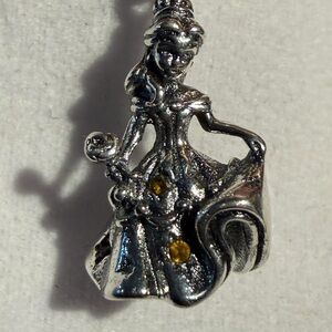 Elegant Silver Princess Pendant